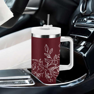 Personalized Wildflower Floral Tumbler With Handle Custom Name Mothers Day Gift From Daughter Son TB10 Print Your Wear