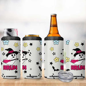 Little Ghost Ice Coffee 4 in 1 Can Cooler Tumbler Halloween Boo Spooky Ghost Travel Cup TB10 Print Your Wear