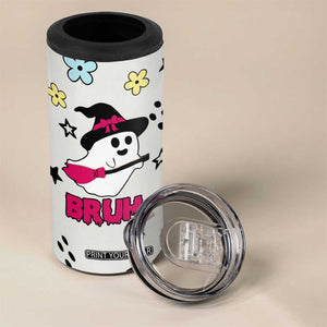 Little Ghost Ice Coffee 4 in 1 Can Cooler Tumbler Halloween Boo Spooky Ghost Travel Cup TB10 Print Your Wear