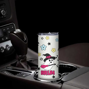 Little Ghost Ice Coffee Skinny Tumbler Halloween Boo Spooky Ghost Travel Cup TB10 Print Your Wear