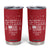 Personalized First Christmas Veteran Tumbler Cup Custom Name Military Retirement Gift American Flag Red TB10 Red Print Your Wear