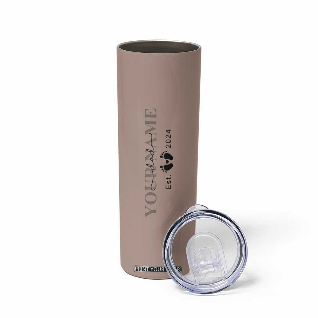 Personalized New Dad Skinny Tumbler Est 2024 Pregnancy Reveal First Time Dad Gift TB10 Print Your Wear