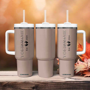 Personalized New Dad Tumbler With Handle Est 2024 Pregnancy Reveal First Time Dad Gift TB10 Print Your Wear
