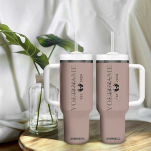Personalized New Dad Tumbler With Handle Est 2024 Pregnancy Reveal First Time Dad Gift TB10 Print Your Wear