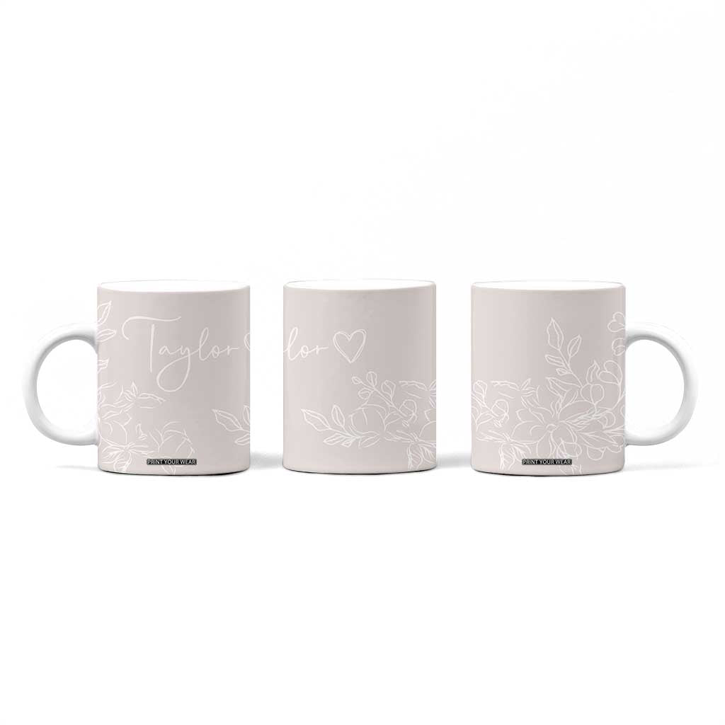 Personalized Wildflower Floral Coffee Mug Custom Name Flower Mothers Day Gift From Daughter Son TB10 Print Your Wear