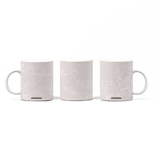 Personalized Wildflower Floral Coffee Mug Custom Name Flower Mothers Day Gift From Daughter Son TB10 Print Your Wear