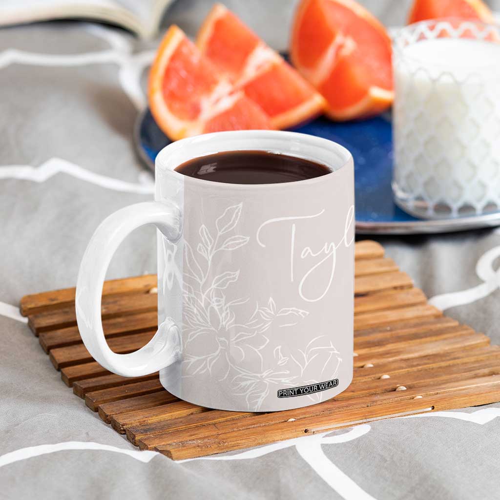 Personalized Wildflower Floral Coffee Mug Custom Name Flower Mothers Day Gift From Daughter Son TB10 Print Your Wear