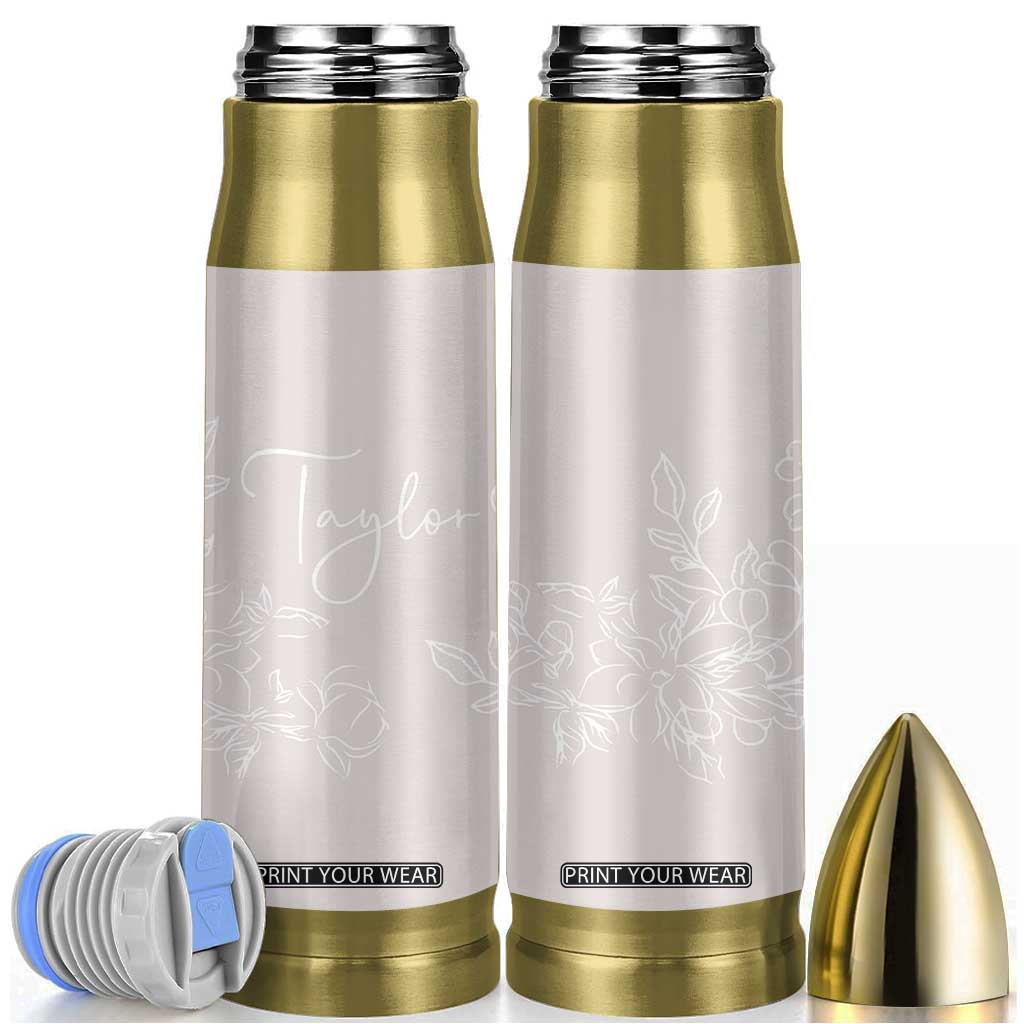Personalized Wildflower Floral Bullet Tumbler Custom Name Flower Mothers Day Gift From Daughter Son TB10 Light Pink Print Your Wear