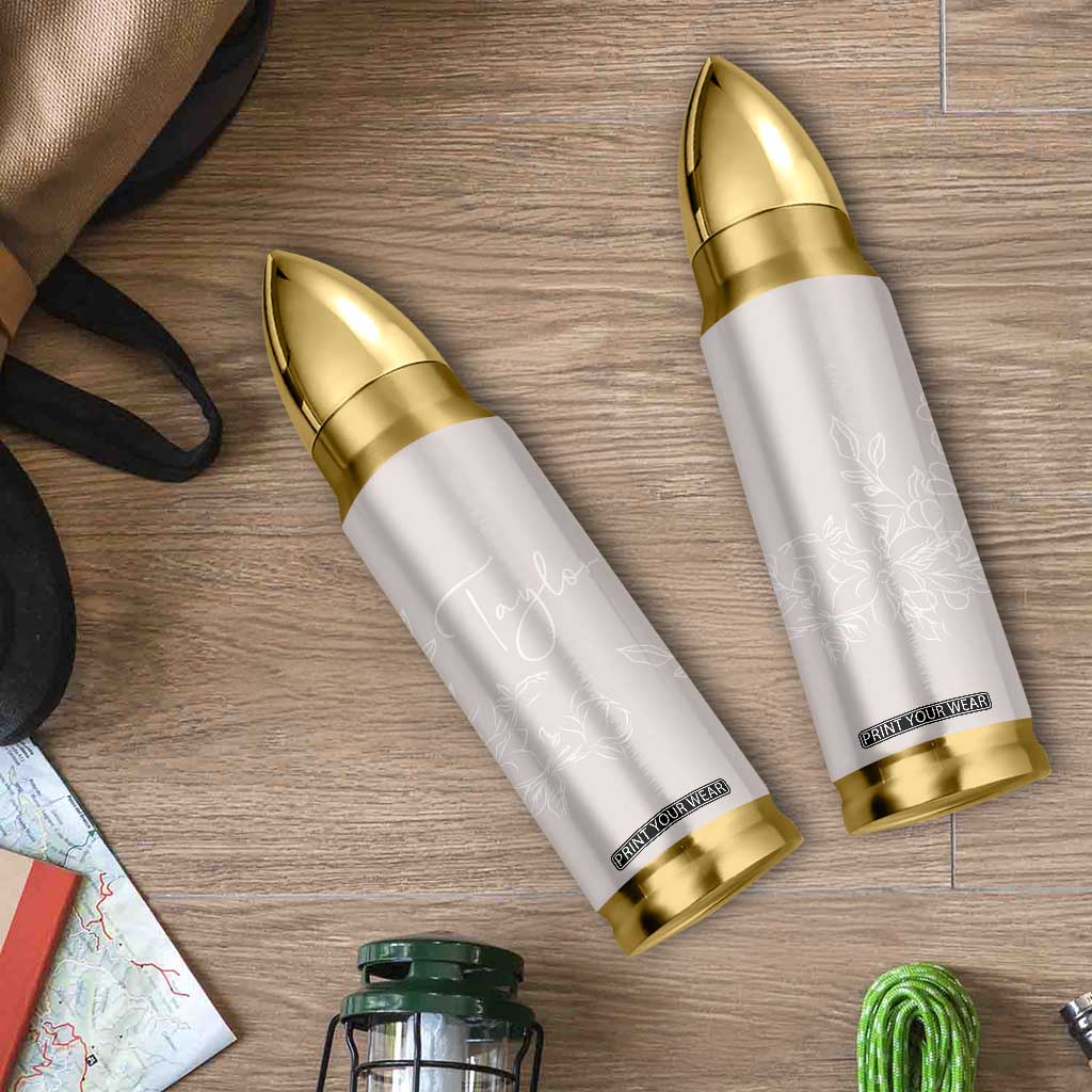 Personalized Wildflower Floral Bullet Tumbler Custom Name Flower Mothers Day Gift From Daughter Son TB10 Print Your Wear