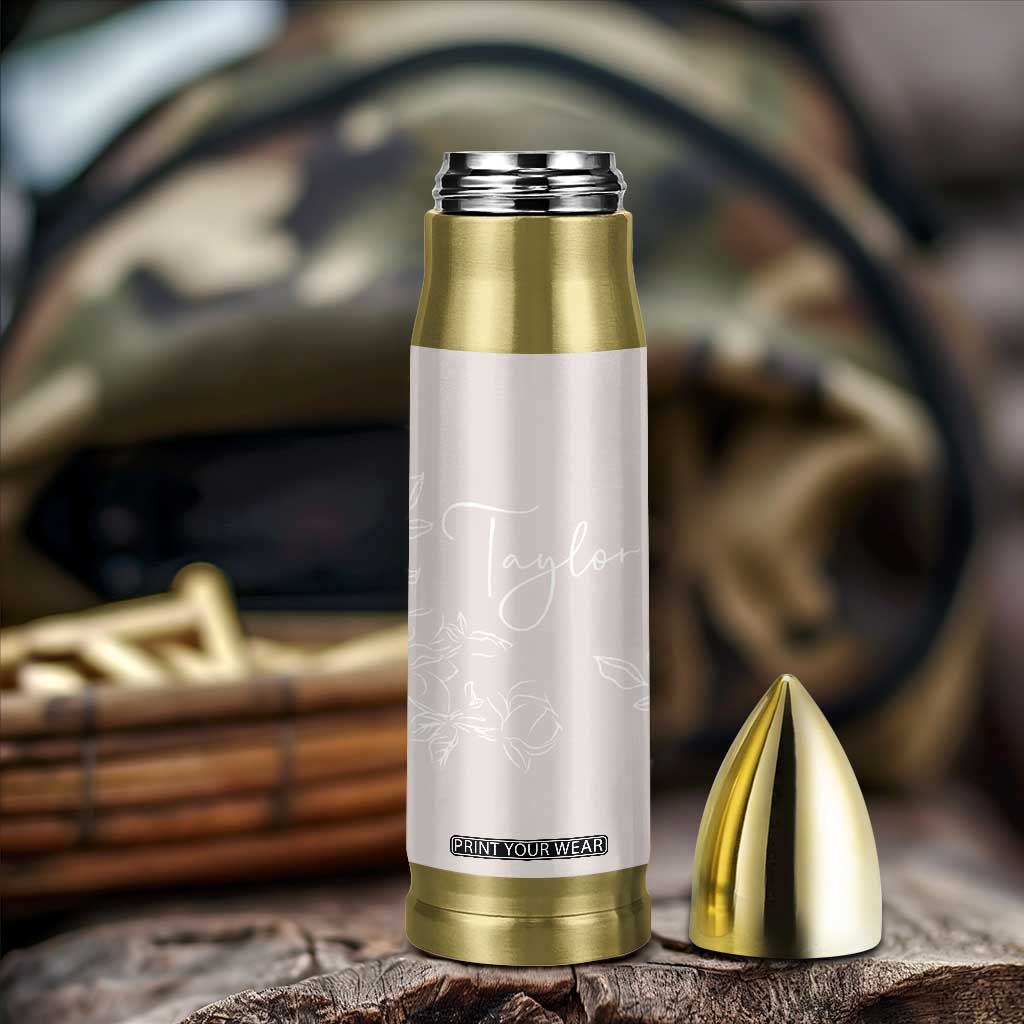 Personalized Wildflower Floral Bullet Tumbler Custom Name Flower Mothers Day Gift From Daughter Son TB10 Print Your Wear
