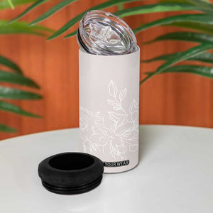 Personalized Wildflower Floral 4 in 1 Can Cooler Tumbler Custom Name Flower Mothers Day Gift From Daughter Son TB10 Print Your Wear