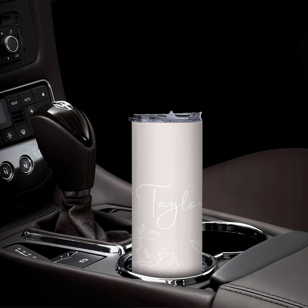Personalized Wildflower Floral Skinny Tumbler Custom Name Flower Mothers Day Gift From Daughter Son TB10 Print Your Wear