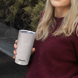 Personalized Wildflower Floral Tumbler Cup Custom Name Flower Mothers Day Gift From Daughter Son TB10 Print Your Wear
