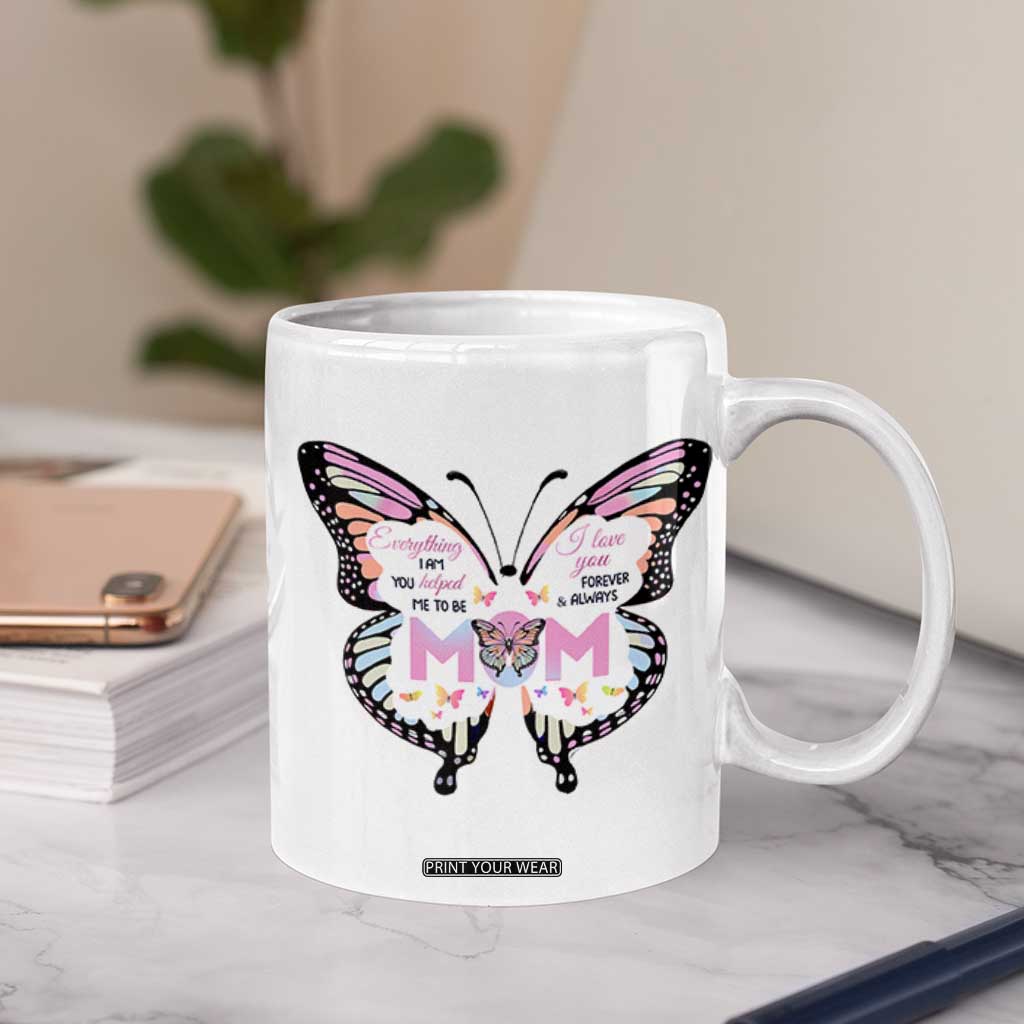 Gift For Mom Coffee Mug Butterfly Thank You Mothers Day Gift I Love You Mom TB10 Print Your Wear