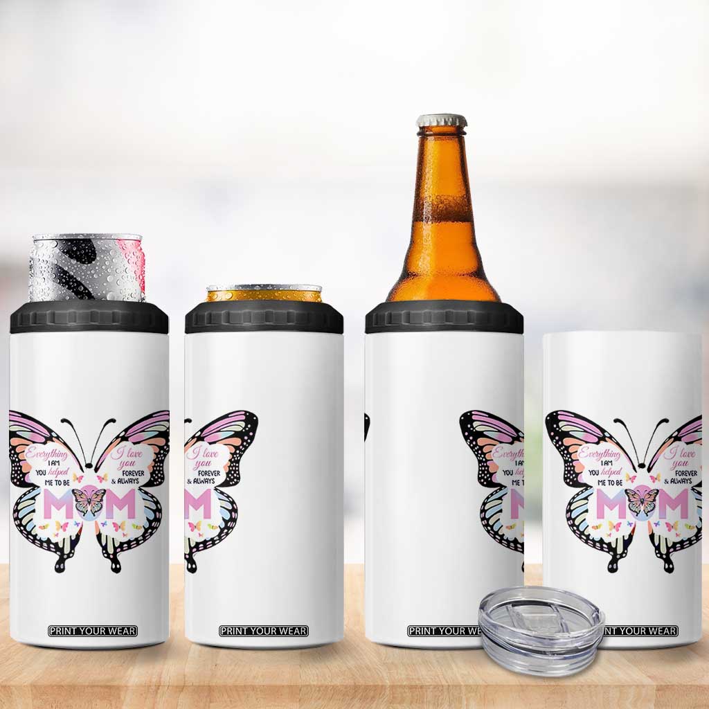 Gift For Mom 4 in 1 Can Cooler Tumbler Butterfly Thank You Mothers Day Gift I Love You Mom TB10 Print Your Wear
