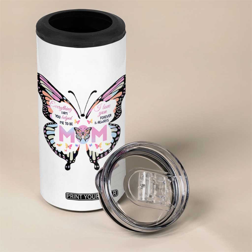 Gift For Mom 4 in 1 Can Cooler Tumbler Butterfly Thank You Mothers Day Gift I Love You Mom TB10 Print Your Wear