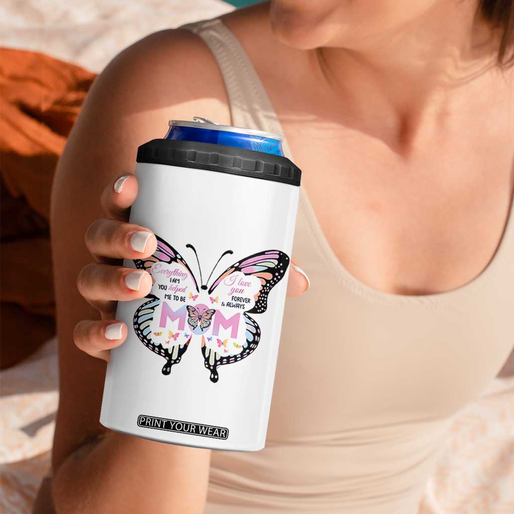 Gift For Mom 4 in 1 Can Cooler Tumbler Butterfly Thank You Mothers Day Gift I Love You Mom TB10 Print Your Wear