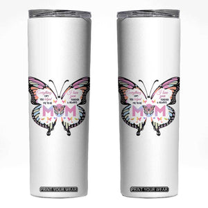 Gift For Mom Skinny Tumbler Butterfly Thank You Mothers Day Gift I Love You Mom TB10 White Print Your Wear