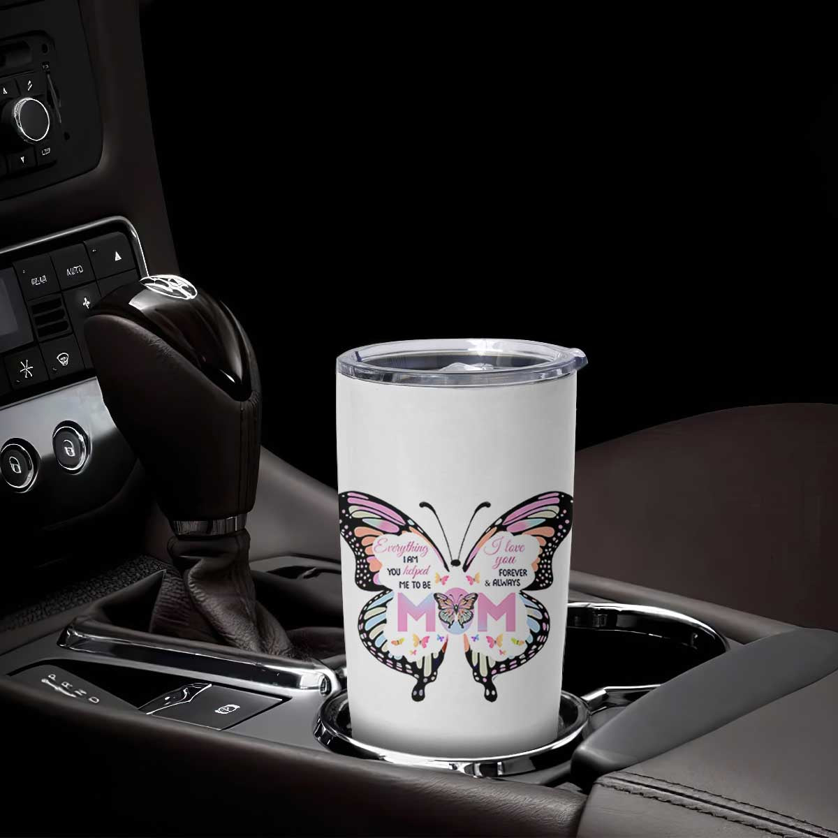Gift For Mom Tumbler Cup Butterfly Thank You Mothers Day Gift I Love You Mom TB10 Print Your Wear
