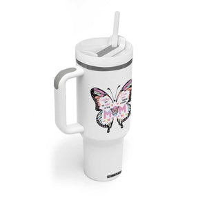 Gift For Mom Tumbler With Handle Butterfly Thank You Mothers Day Gift I Love You Mom TB10 Print Your Wear