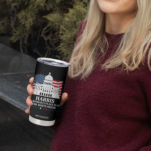 Kamala Harris 2024 A Woman's Place is in The White House Tumbler Cup President Feminist American Flag TB10 Print Your Wear