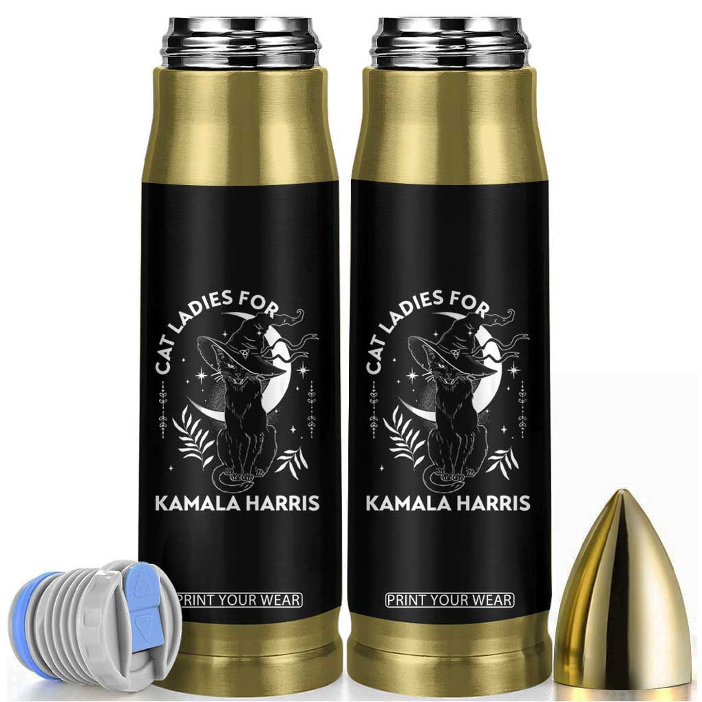 Cat Ladies for Kamala Harris 2024 Bullet Tumbler Halloween Witchy Vibes TB10 Black Print Your Wear