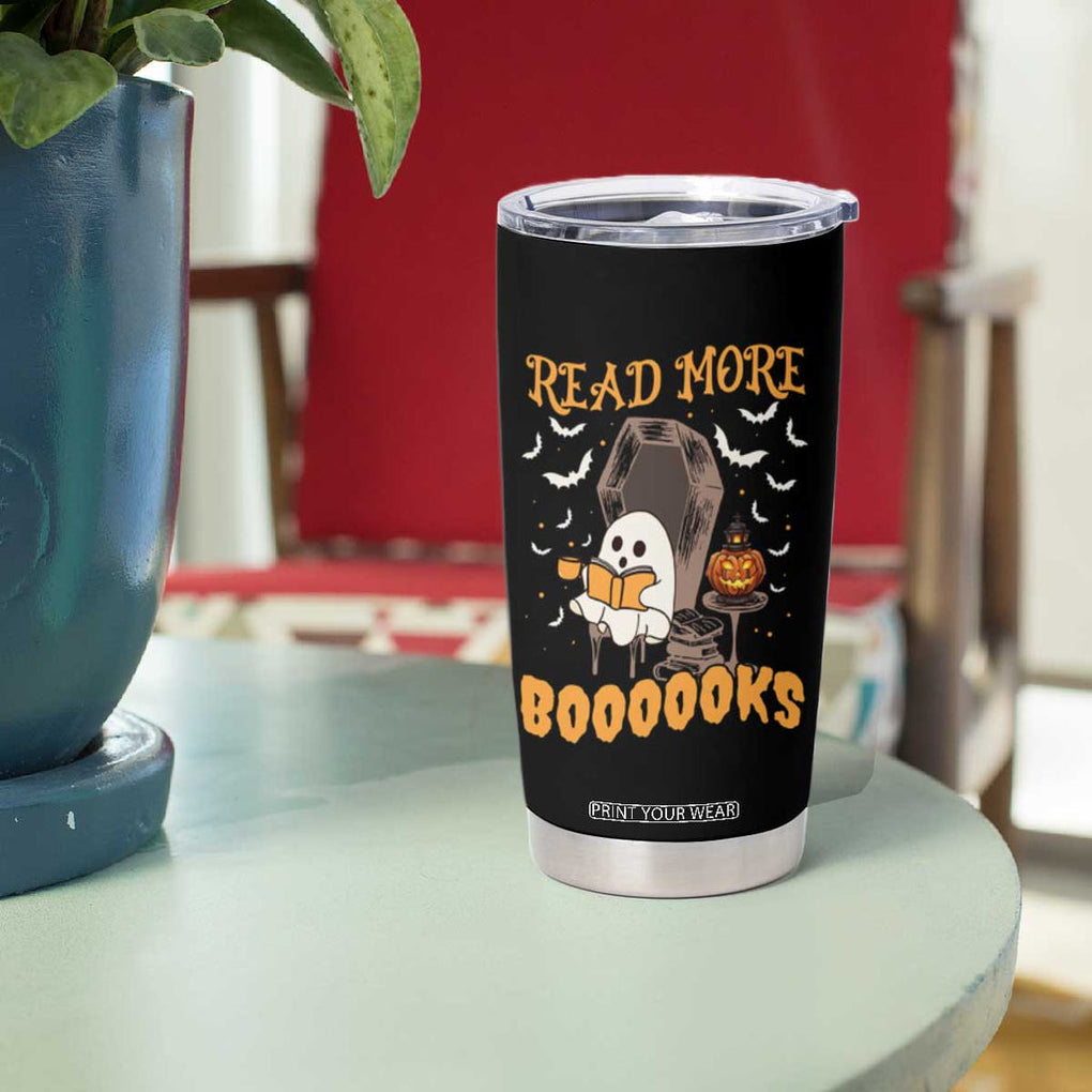 Halloween Book Lovers Tumbler Cup Groovy Read More Books Ghost Book Spooky Season Reading Gifts for Women, Readers, Bookworm TB10 Print Your Wear
