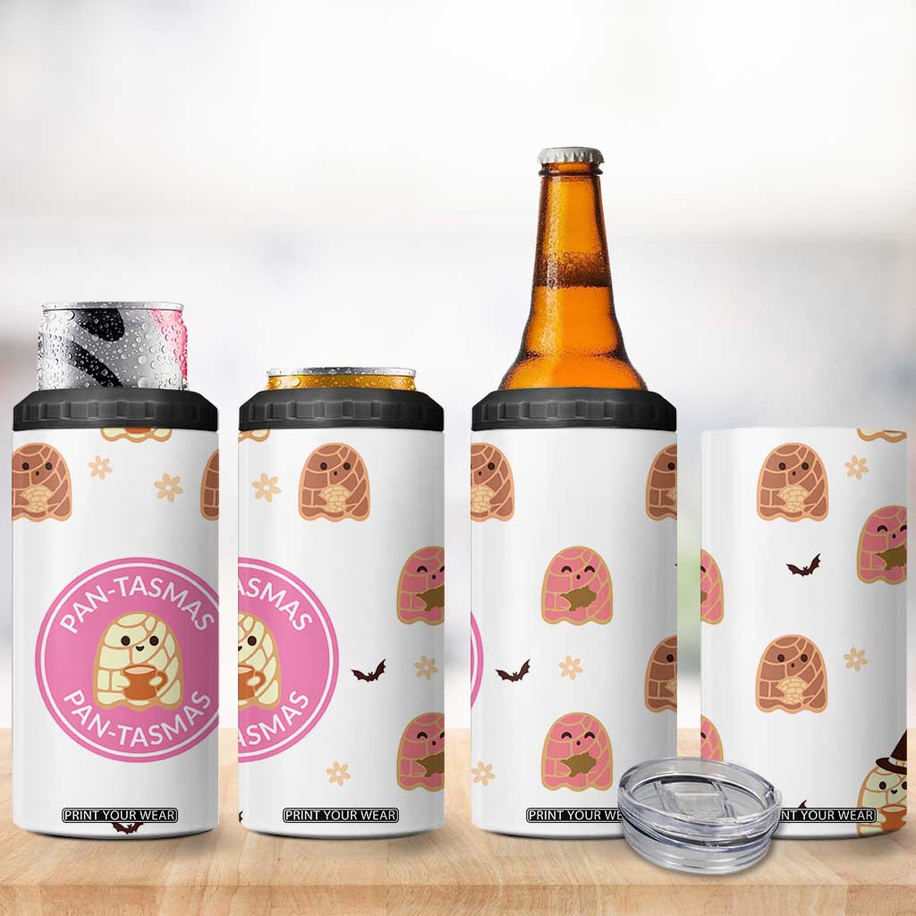 Pantasmas Mexican Halloween 4 in 1 Can Cooler Tumbler Spanish Latina Ghost Pan Dulce TB10 Print Your Wear