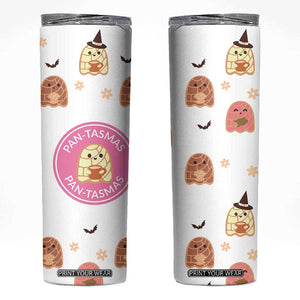 Pantasmas Mexican Halloween Skinny Tumbler Spanish Latina Ghost Pan Dulce TB10 White Print Your Wear
