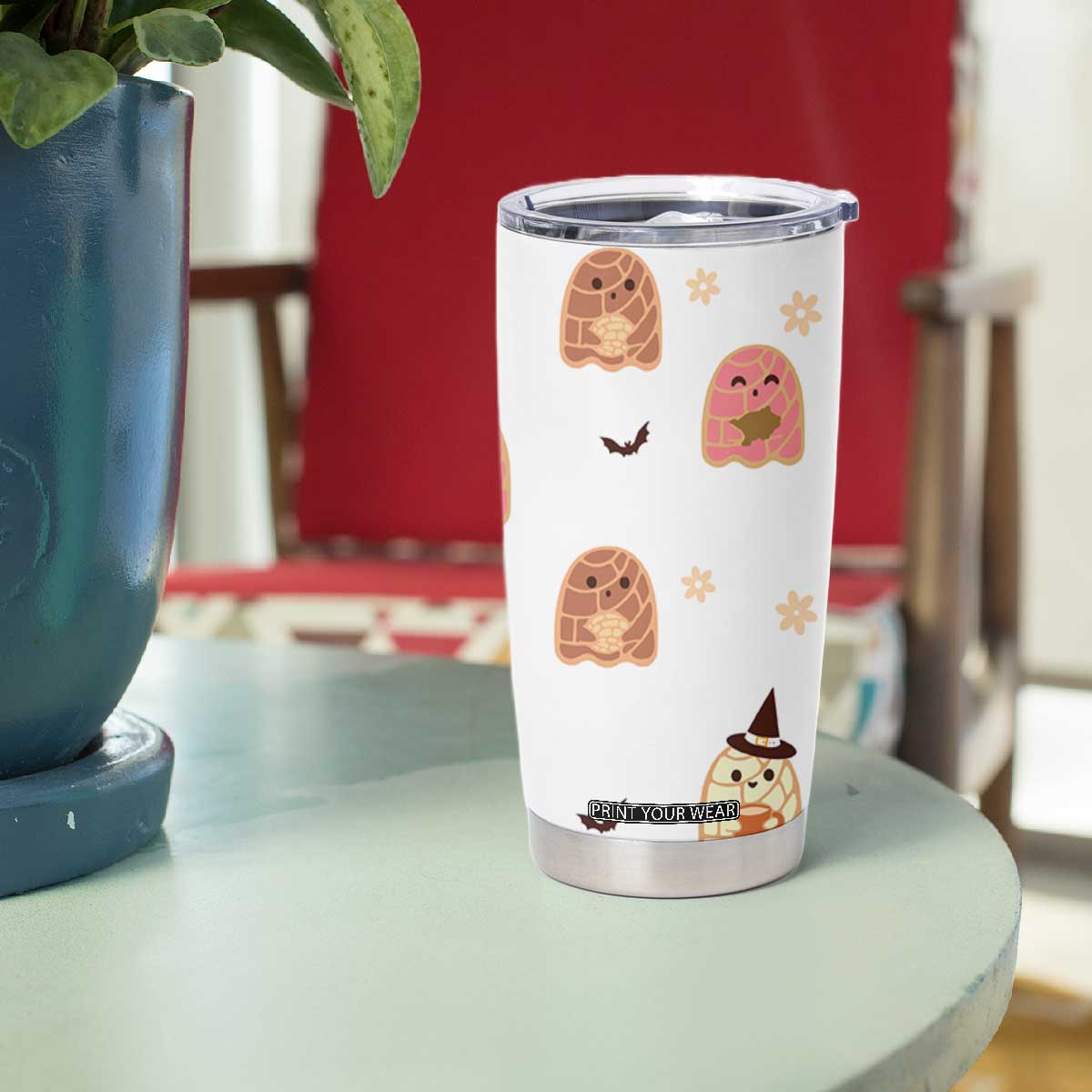 Pantasmas Mexican Halloween Tumbler Cup Spanish Latina Ghost Pan Dulce TB10 Print Your Wear