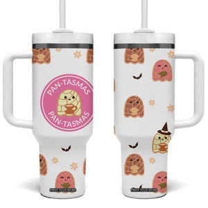 Pantasmas Mexican Halloween Tumbler With Handle Spanish Latina Ghost Pan Dulce TB10 One Size: 40 oz White Print Your Wear