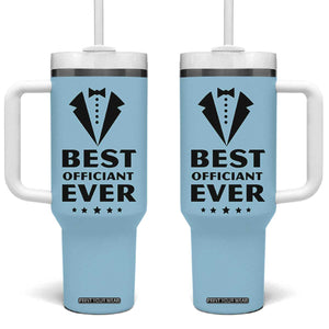 Wedding Officiant Tumbler With Handle Best Officiants Ever Just Married Gift For Newlywed TB10 One Size: 40 oz Blue Print Your Wear
