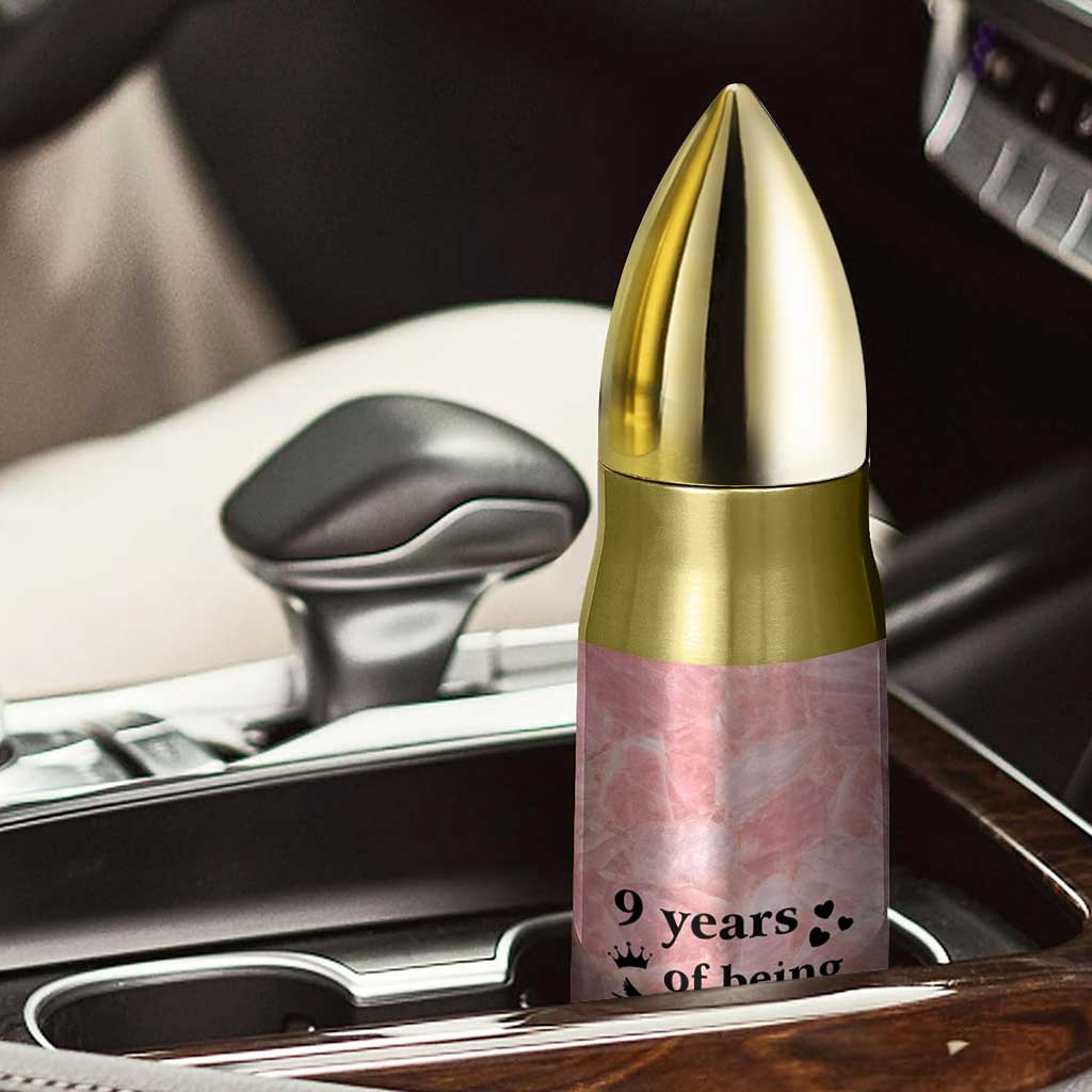 9 Year Anniversary Gift Bullet Tumbler 9 Years Being Mrs Always Right Wedding Gifts For Her TB10 Print Your Wear