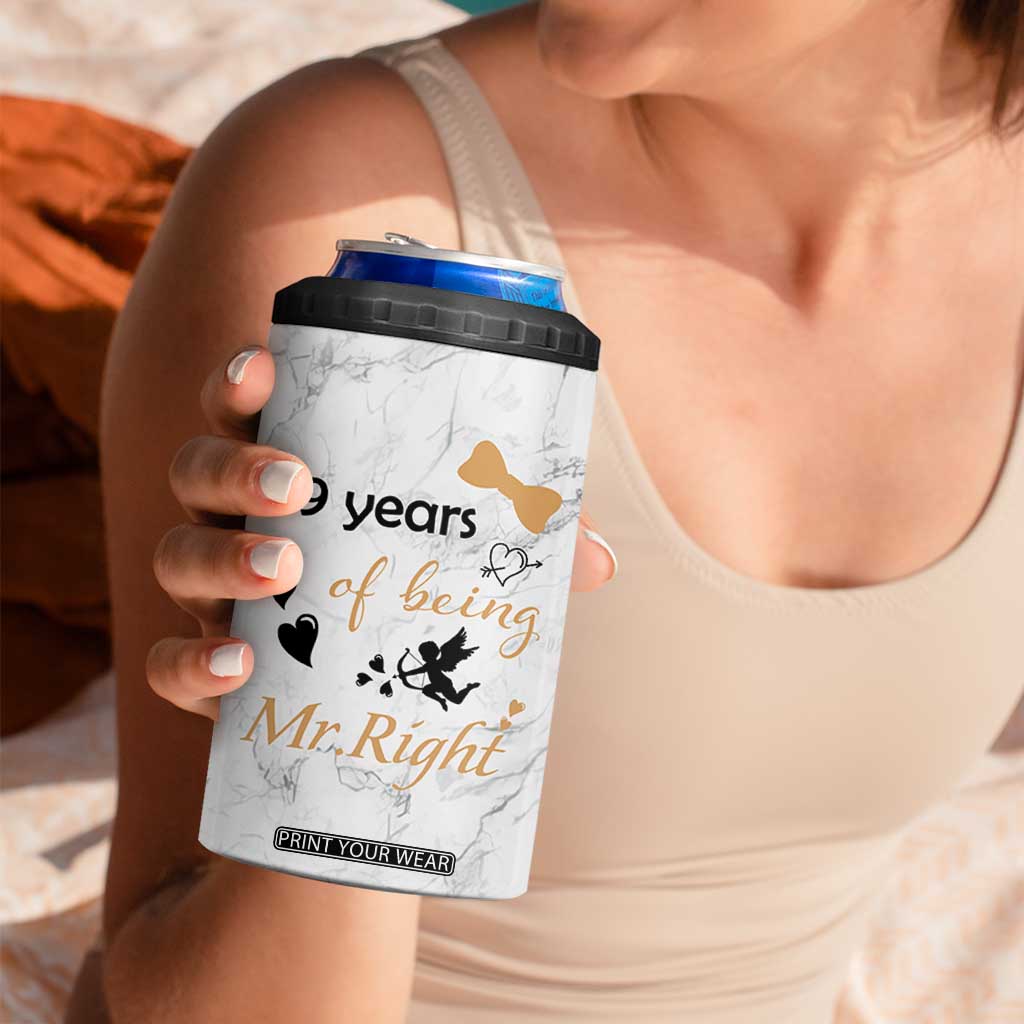 9 Year Anniversary Gift 4 in 1 Can Cooler Tumbler 9 Years Being Mr Right Wedding Gifts For Him TB10 Print Your Wear