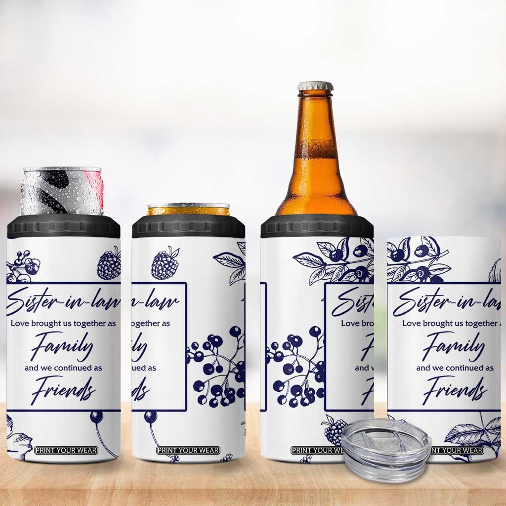 Sister in Law Gifts from Sister 4 in 1 Can Cooler Tumbler Bridal Shower Wedding Gifts For Future SIL TB10 Print Your Wear