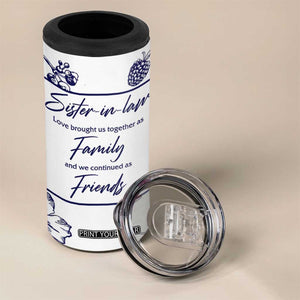 Sister in Law Gifts from Sister 4 in 1 Can Cooler Tumbler Bridal Shower Wedding Gifts For Future SIL TB10 Print Your Wear