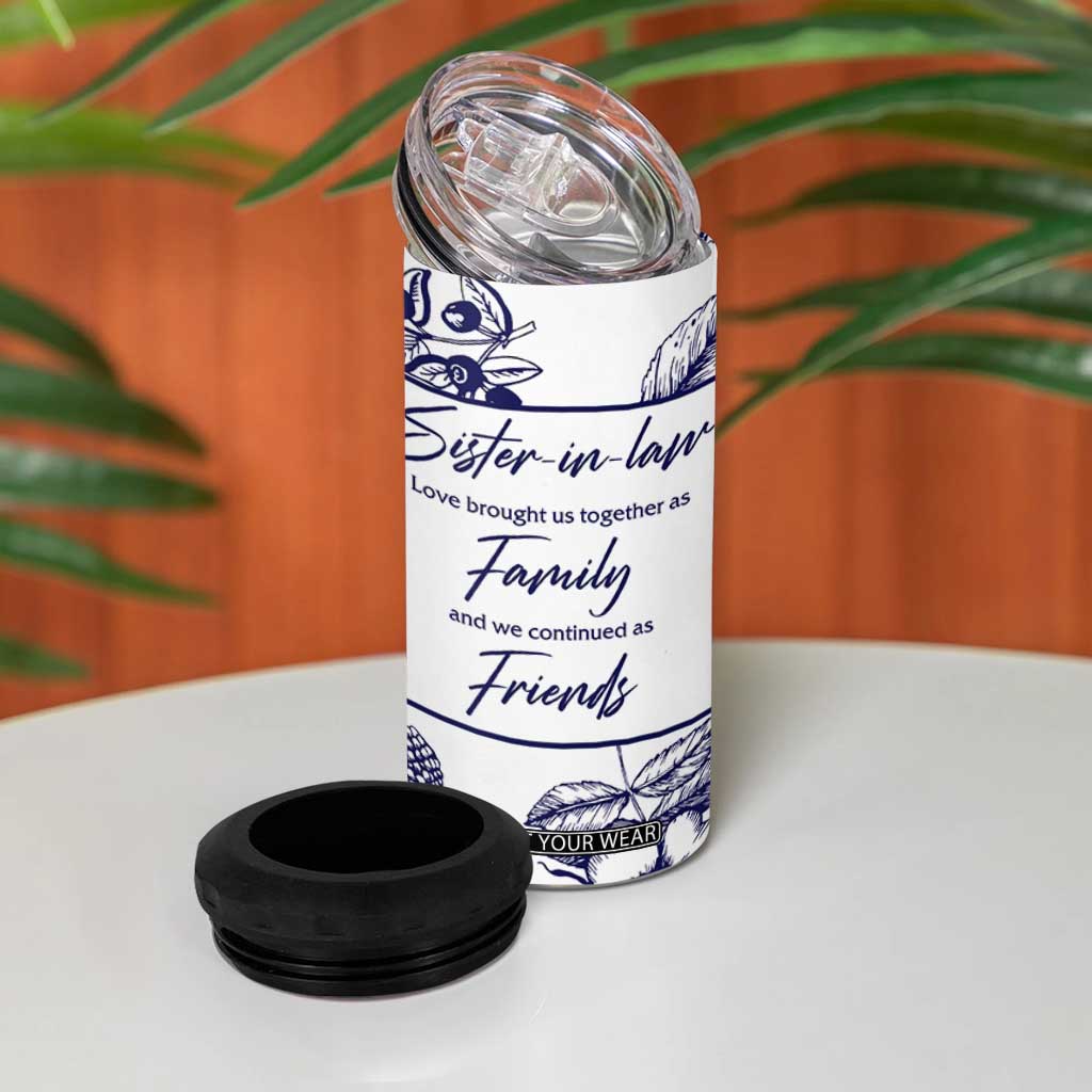 Sister in Law Gifts from Sister 4 in 1 Can Cooler Tumbler Bridal Shower Wedding Gifts For Future SIL TB10 Print Your Wear