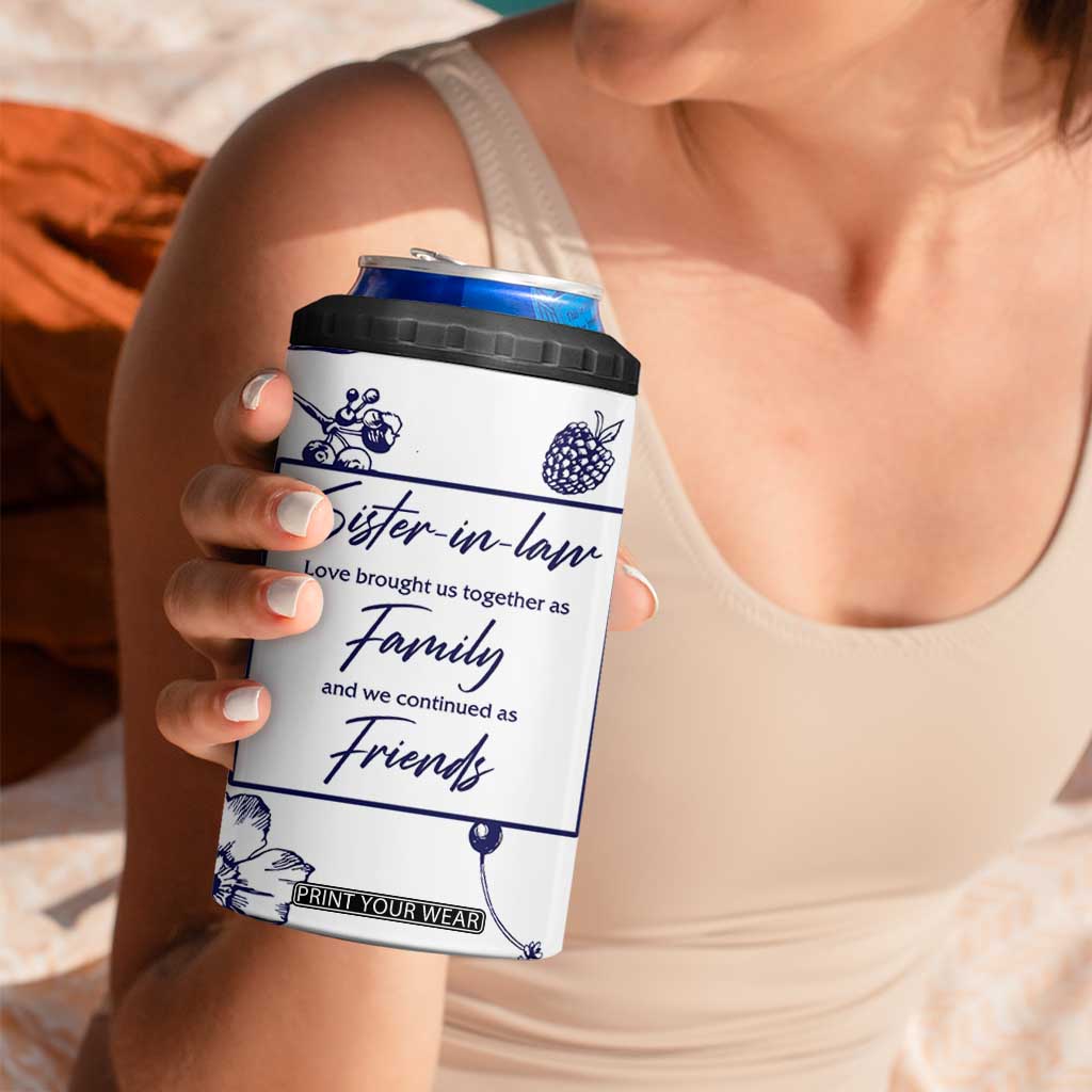 Sister in Law Gifts from Sister 4 in 1 Can Cooler Tumbler Bridal Shower Wedding Gifts For Future SIL TB10 Print Your Wear