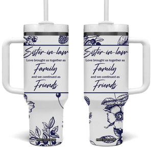 Sister in Law Gifts from Sister Tumbler With Handle Bridal Shower Wedding Gifts For Future SIL TB10 One Size: 40 oz White Print Your Wear