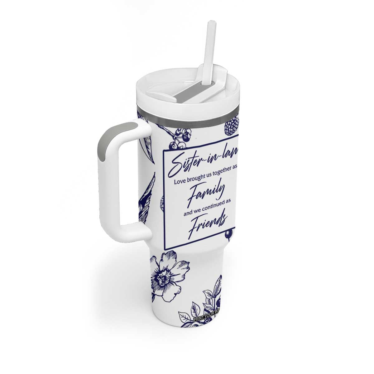 Sister in Law Gifts from Sister Tumbler With Handle Bridal Shower Wedding Gifts For Future SIL TB10 Print Your Wear