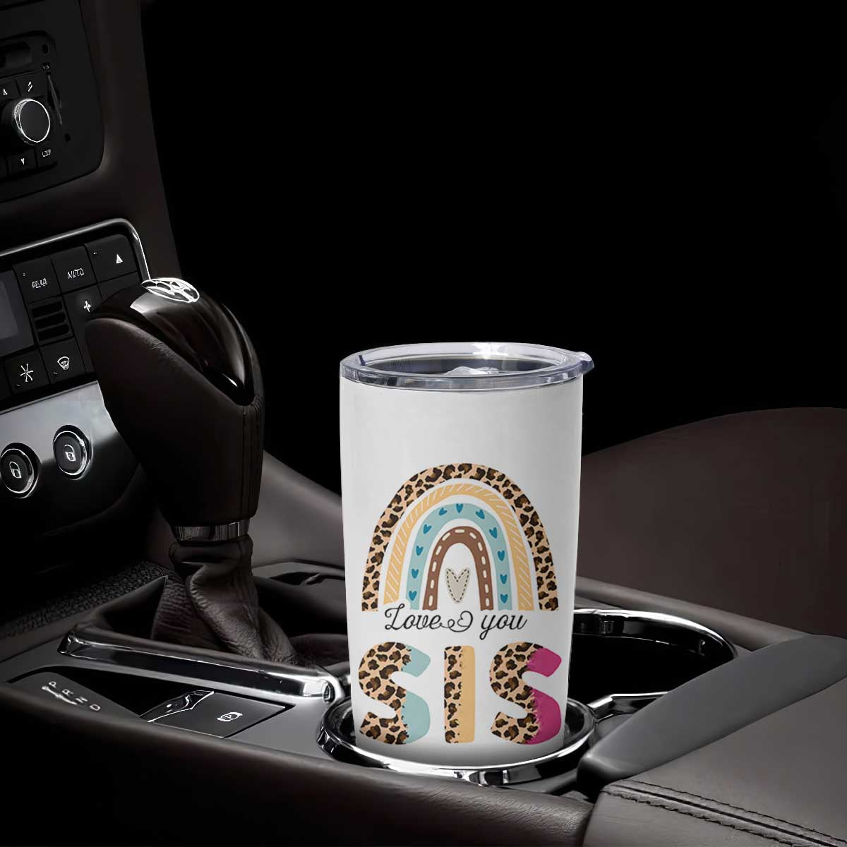Love You Sis Tumbler Cup Missing You Sister Gifts Leopard TB10 Print Your Wear
