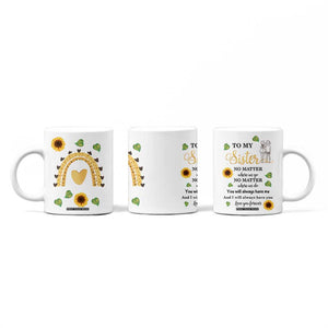 Sister Gifts Coffee Mug Send Love To My Sister Missing You Sunflower TB10 Print Your Wear