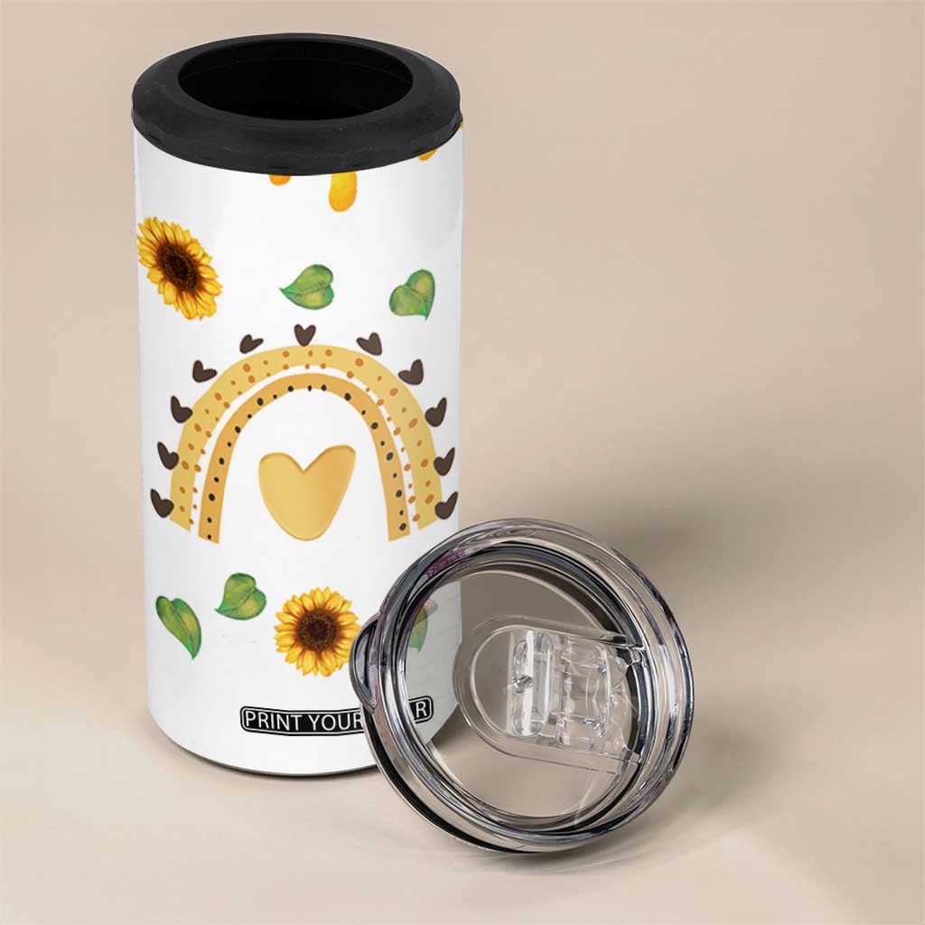 Sister Gifts 4 in 1 Can Cooler Tumbler Send Love To My Sister Missing You Sunflower TB10 Print Your Wear