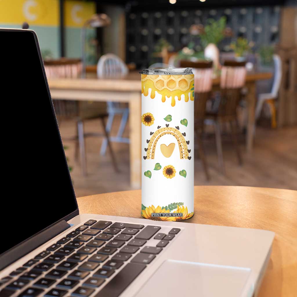 Sister Gifts Skinny Tumbler Send Love To My Sister Missing You Sunflower TB10 Print Your Wear