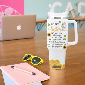 Sister Gifts Tumbler With Handle Send Love To My Sister Missing You Sunflower TB10 Print Your Wear