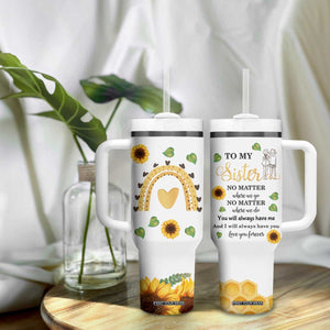 Sister Gifts Tumbler With Handle Send Love To My Sister Missing You Sunflower TB10 Print Your Wear