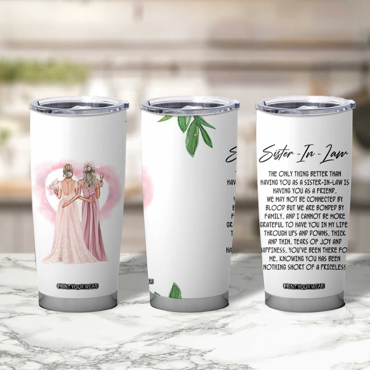 Sister in Law Gifts Tumbler Cup Sis Engagement Wedding Gift TB10 Print Your Wear
