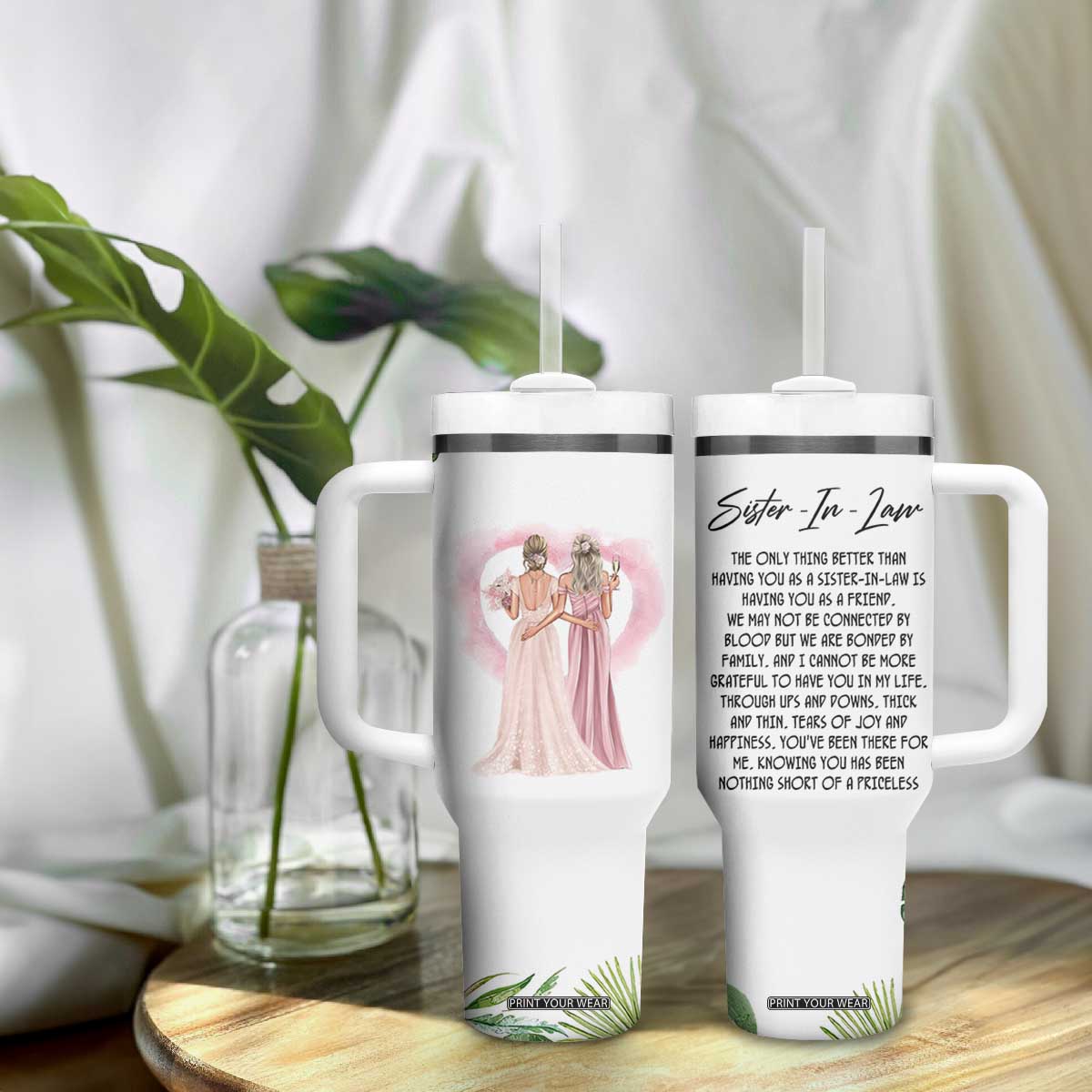 Sister in Law Gifts Tumbler With Handle Sis Engagement Wedding Gift TB10 Print Your Wear