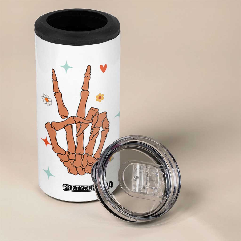 Sister Gift 4 in 1 Can Cooler Tumbler Being My Sister Is The Only Gift You Need Sarcastic Groovy Flowers TB10 Print Your Wear