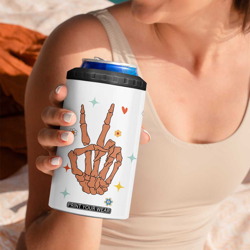 Sister Gift 4 in 1 Can Cooler Tumbler Being My Sister Is The Only Gift You Need Sarcastic Groovy Flowers TB10 Print Your Wear